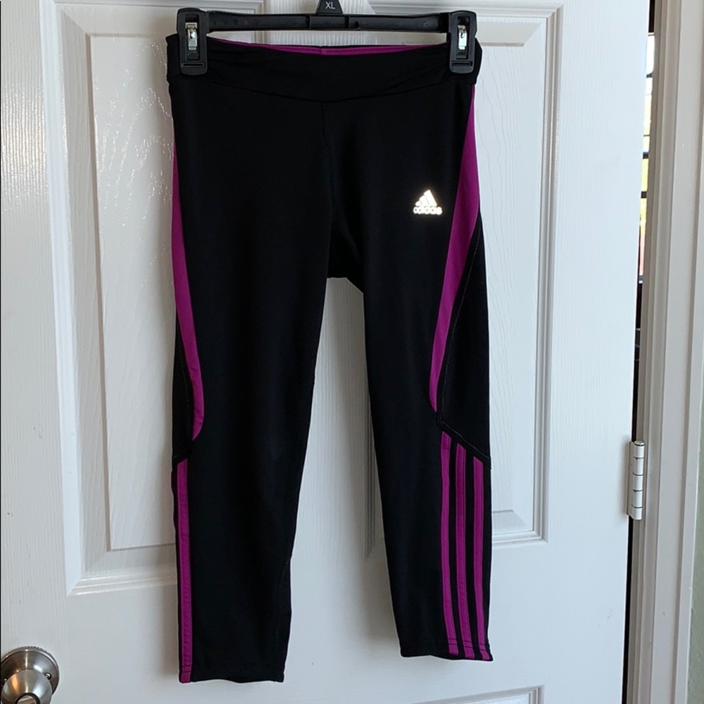 Black/Purple Workout Capris